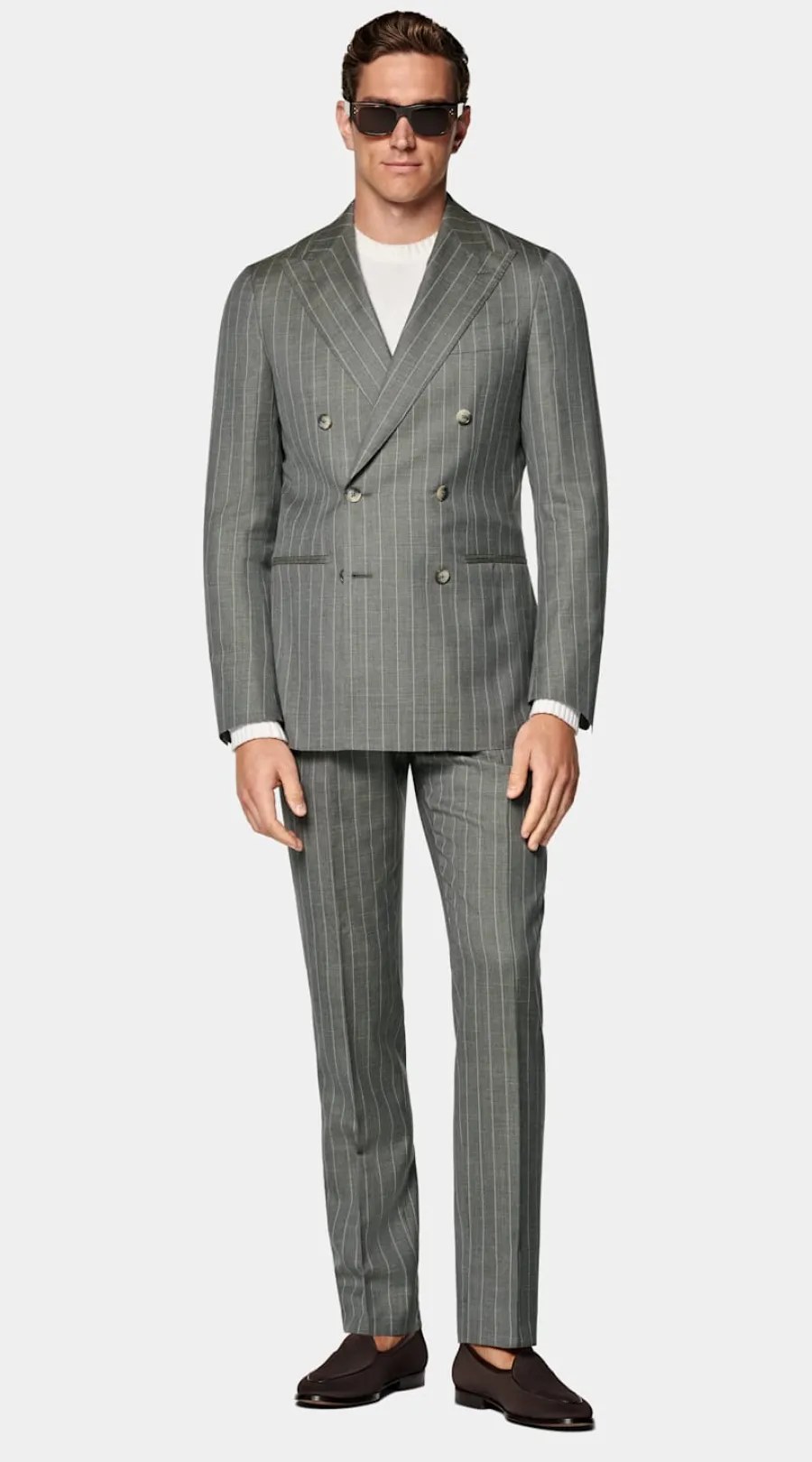 Suitsupply Costume Havana coupe Tailored vert clair à rayures Store