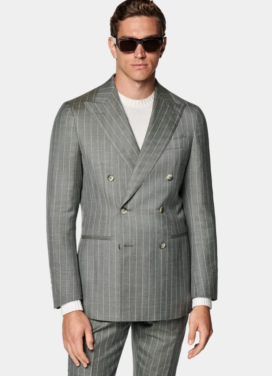 Suitsupply Costume Havana coupe Tailored vert clair à rayures Store