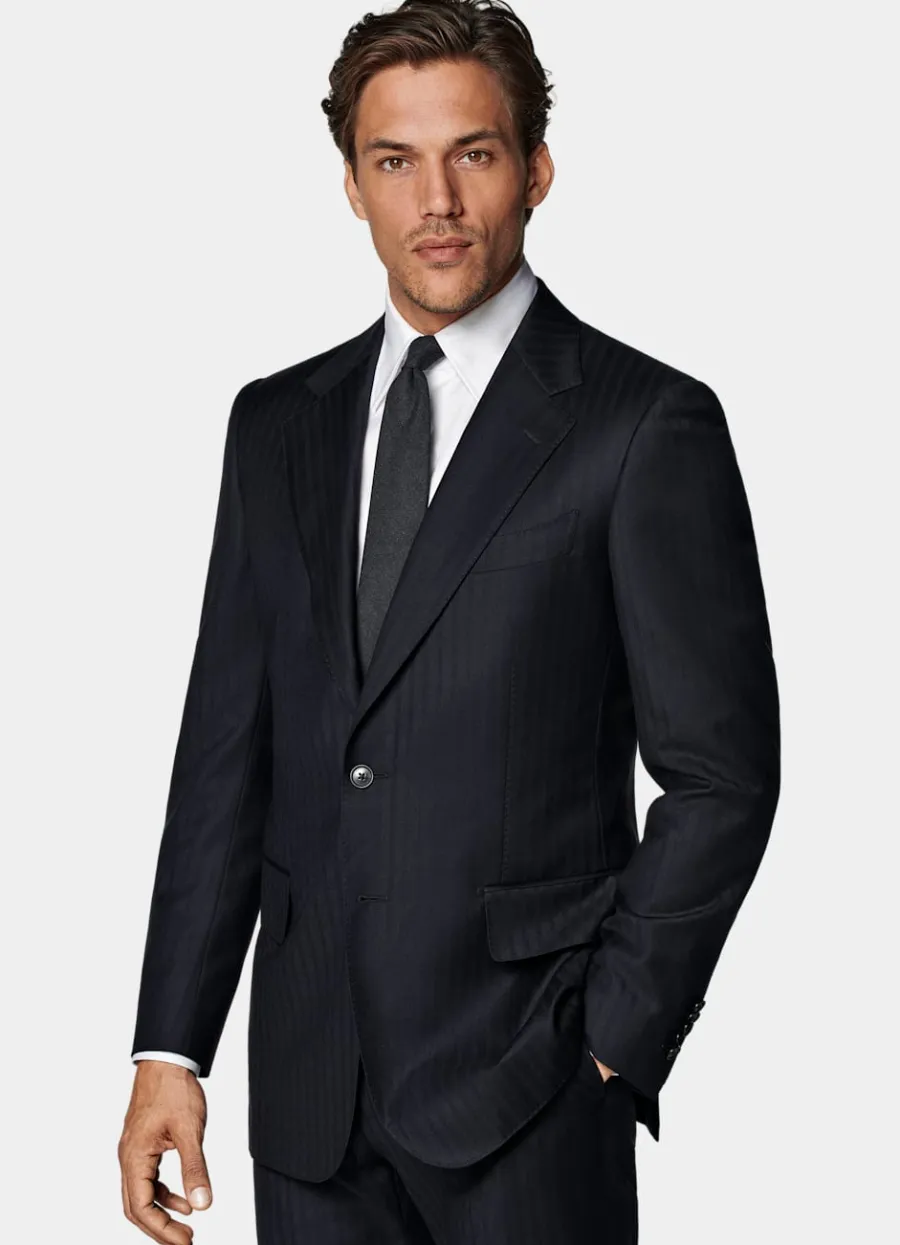 Suitsupply Costume Milano coupe Tailored bleu marine à rayures Best