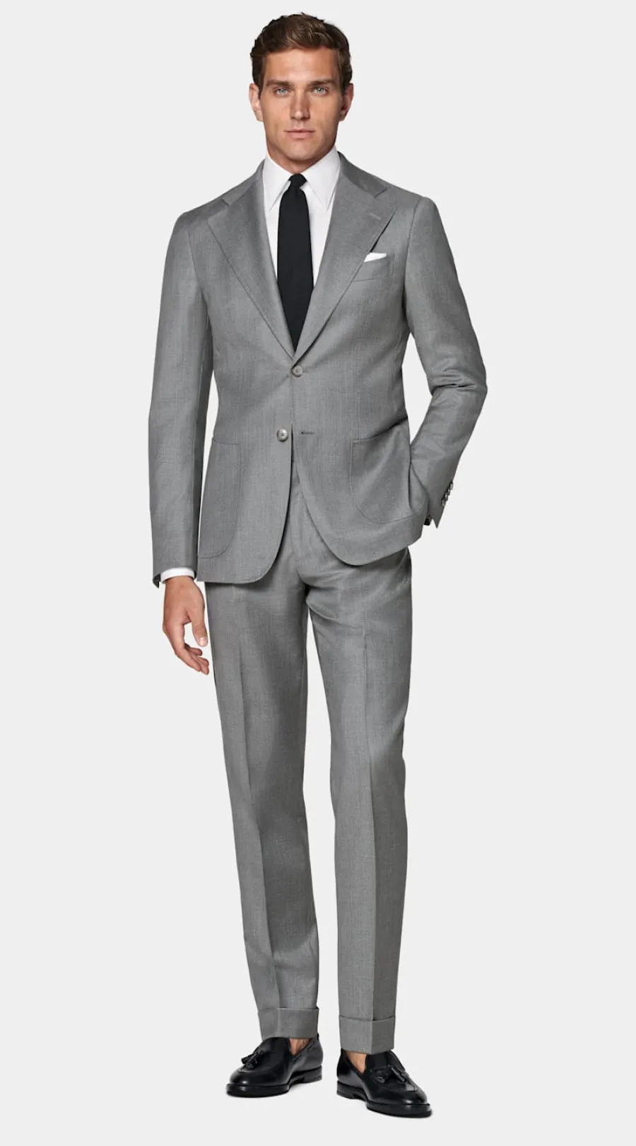 Suitsupply Costume Perennial Havana coupe Tailored gris moyen Cheap