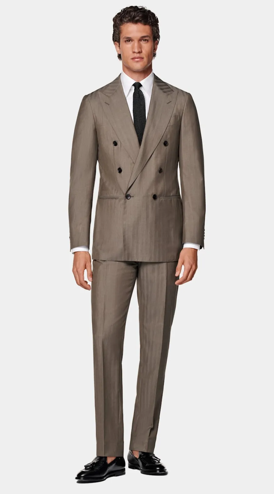 Suitsupply Costume Perennial Havana coupe Tailored taupe à chevrons Hot