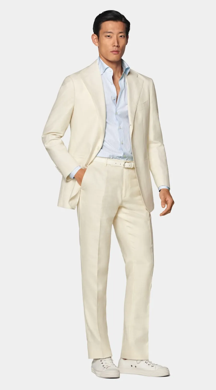 Suitsupply Costume Roma coupe Relaxed blanc cassé Best