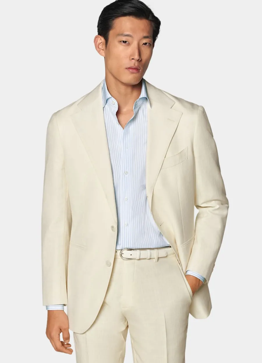 Suitsupply Costume Roma coupe Relaxed blanc cassé Best