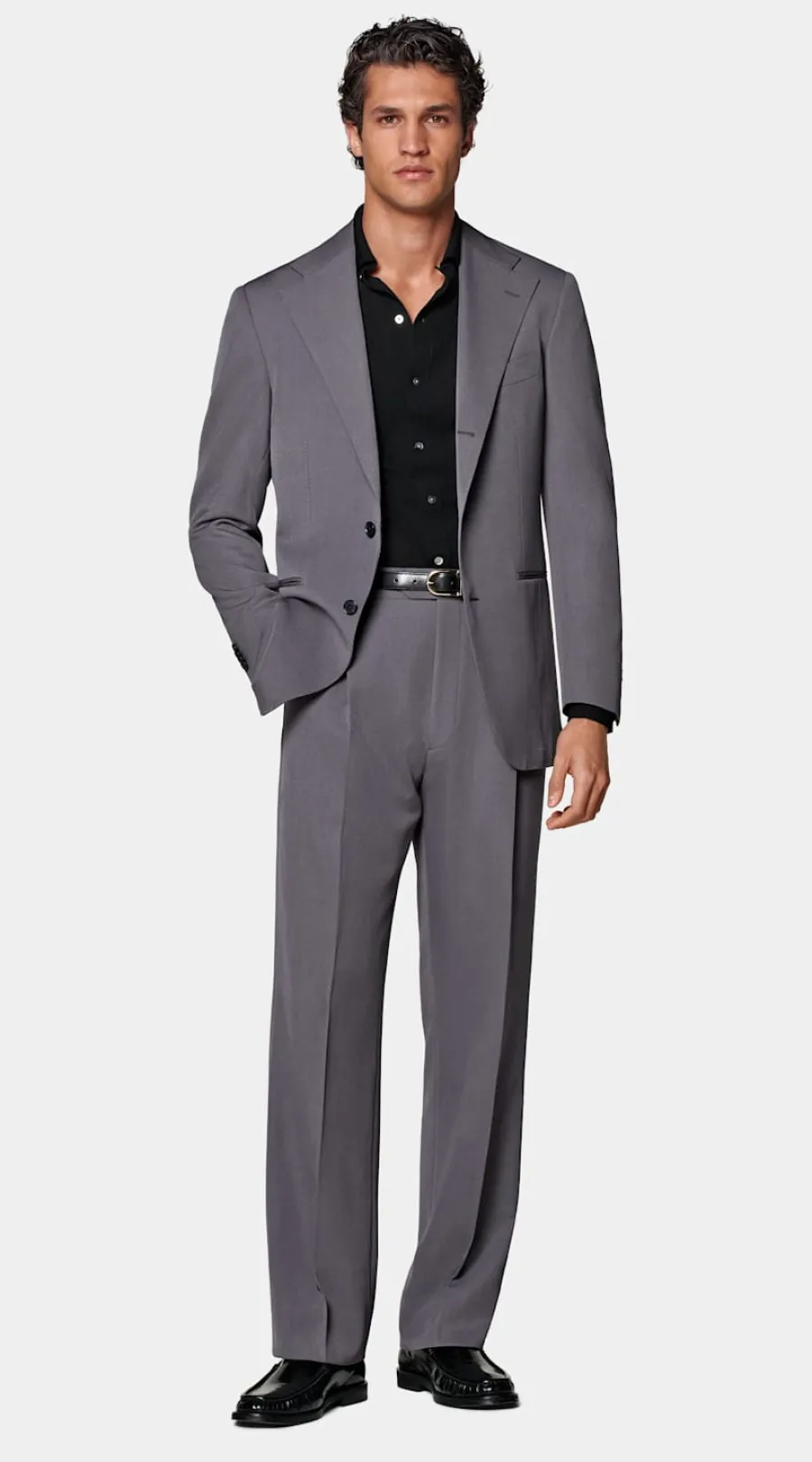 Suitsupply Costume Roma coupe Relaxed gris moyen Cheap