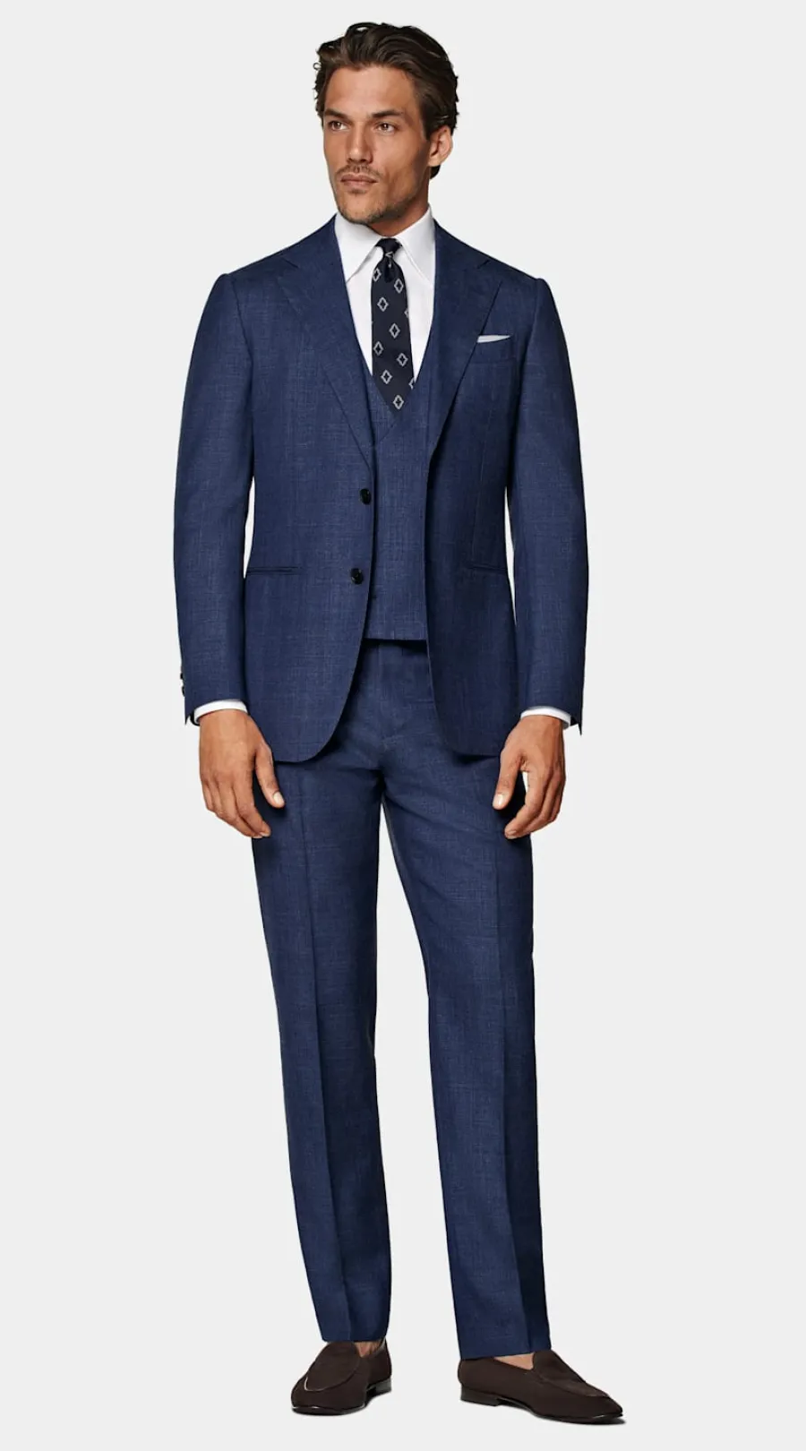 Suitsupply Costume sur mesure Custom Made bleu moyen Cheap