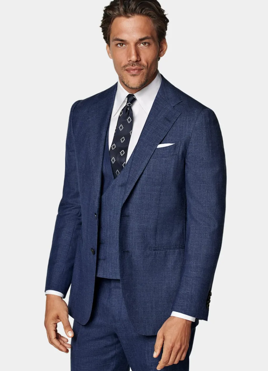 Suitsupply Costume sur mesure Custom Made bleu moyen Cheap