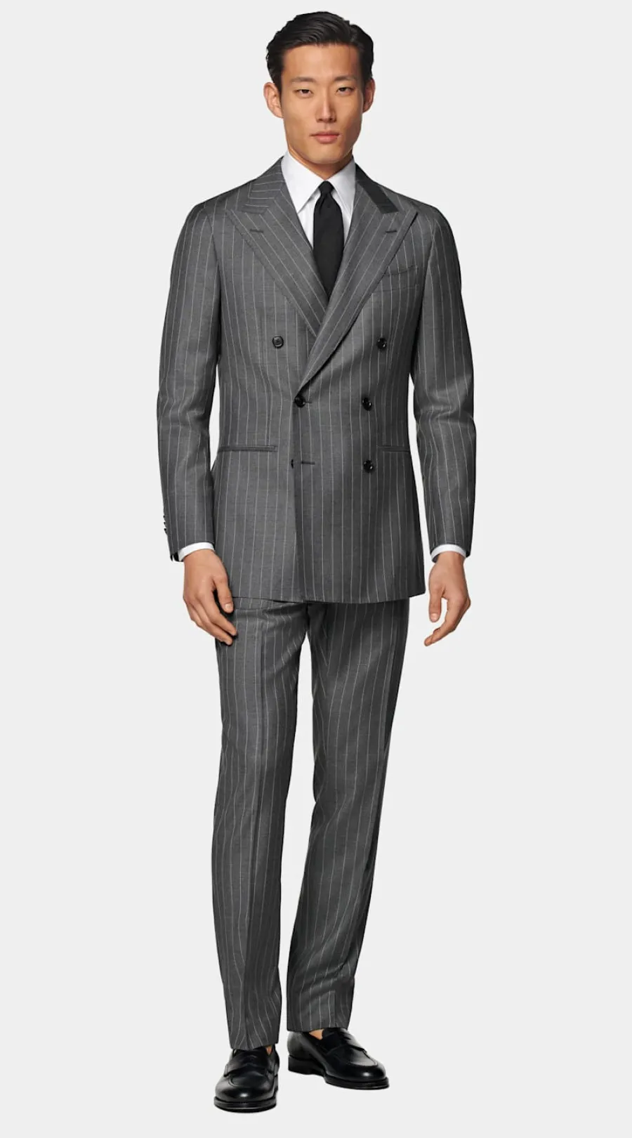 Suitsupply Costume sur mesure Custom Made gris moyen à rayures Sale