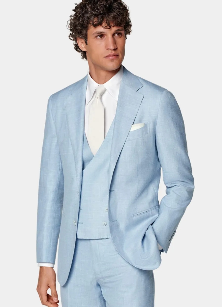 Suitsupply Costume trois pièces Havana coupe Tailored bleu clair Best