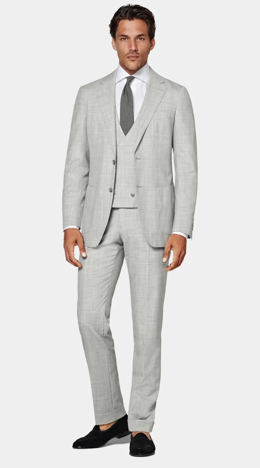 Suitsupply Costume trois pièces Havana coupe Tailored gris clair Store