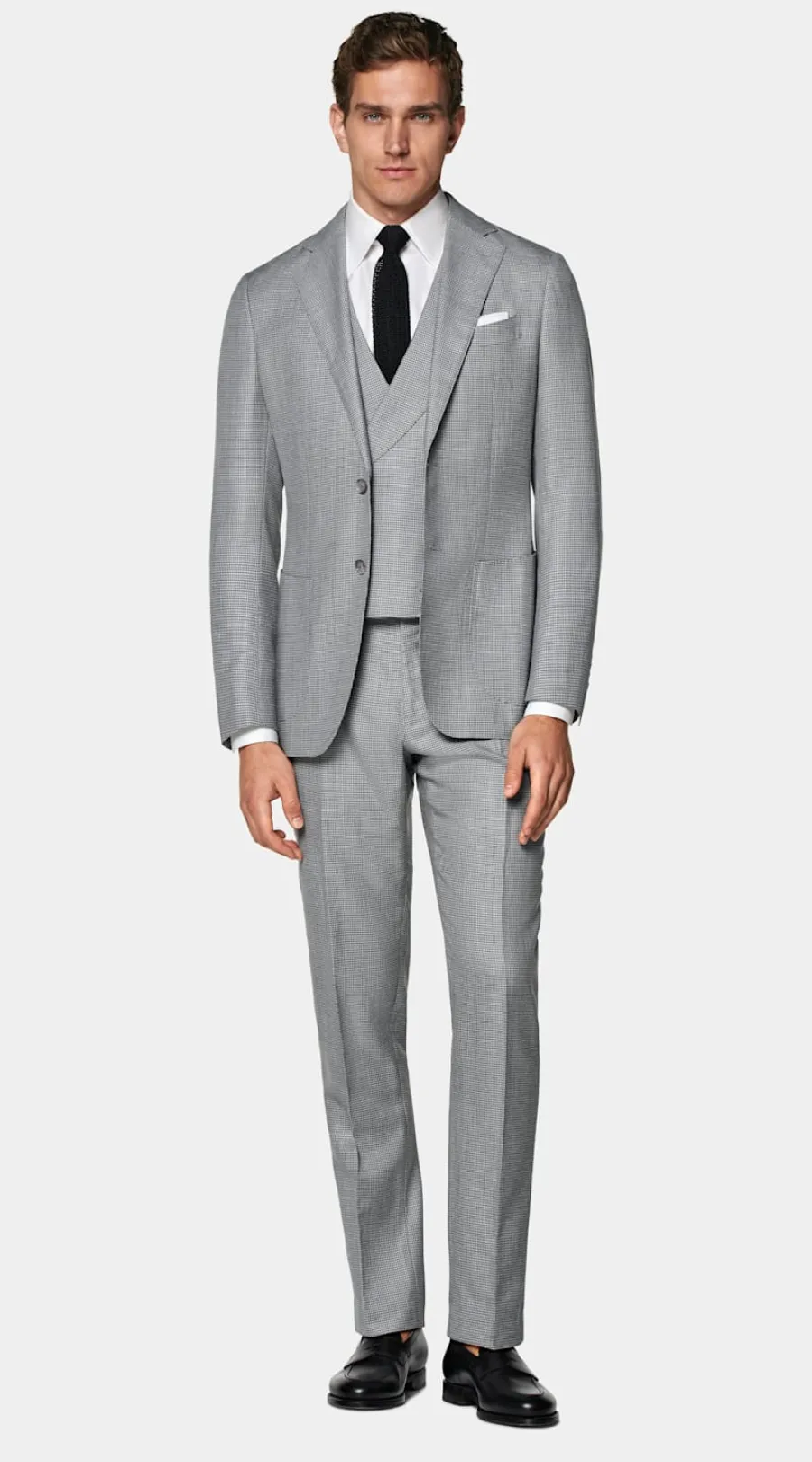 Suitsupply Costume trois pièces Havana coupe Tailored gris clair New