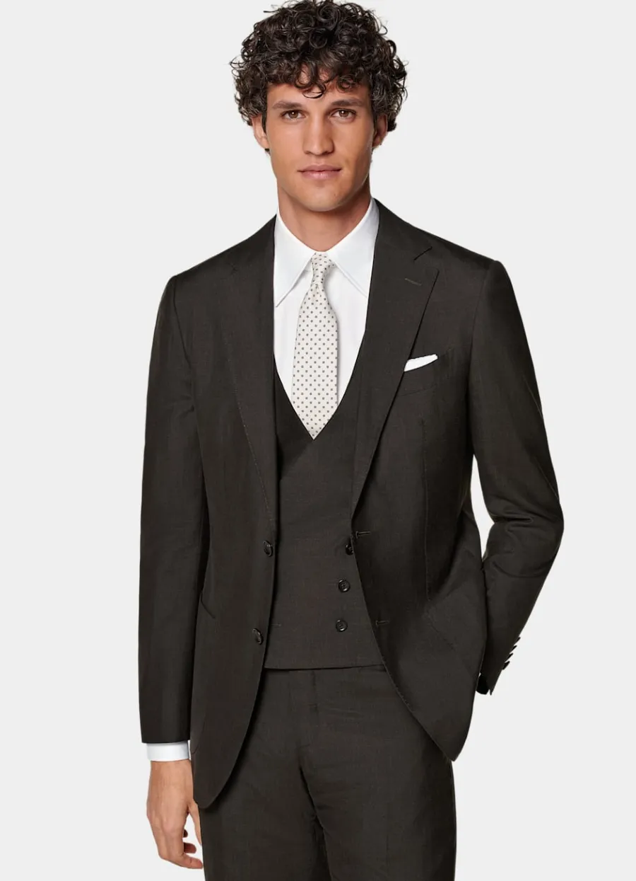 Suitsupply Costume trois pièces Havana coupe Tailored marron foncé Online