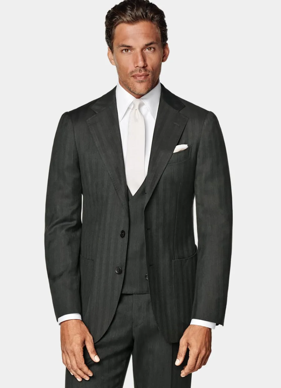 Suitsupply Costume trois pièces Havana coupe Tailored vert foncé Flash Sale