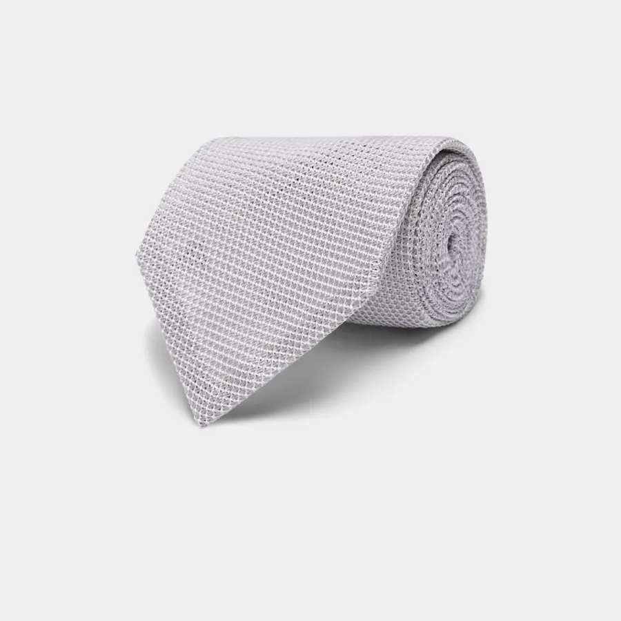 Suitsupply Cravate grenadine gris clair Light Grey Flash Sale