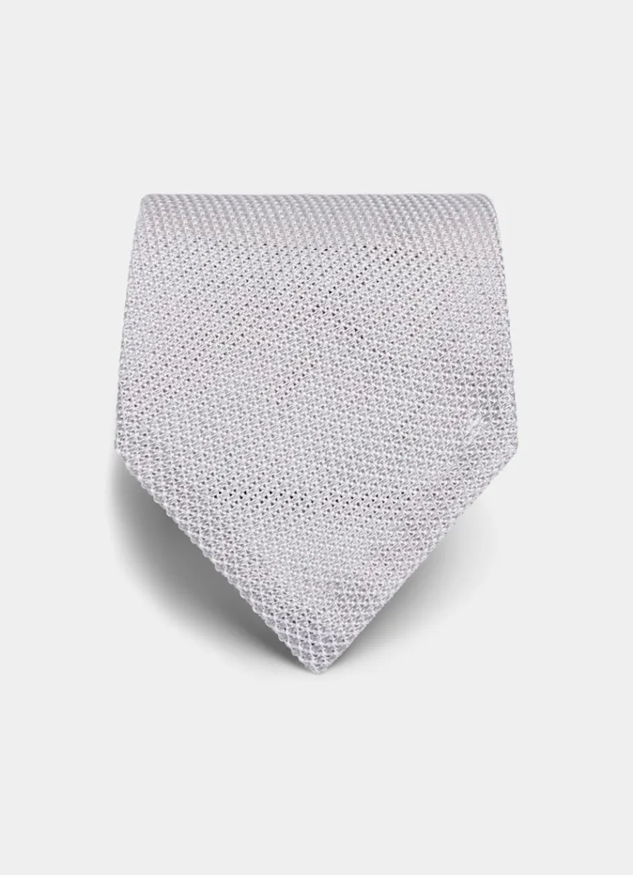 Suitsupply Cravate grenadine gris clair Light Grey Flash Sale