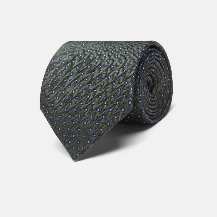 Suitsupply Cravate verte à fleurs Cheap