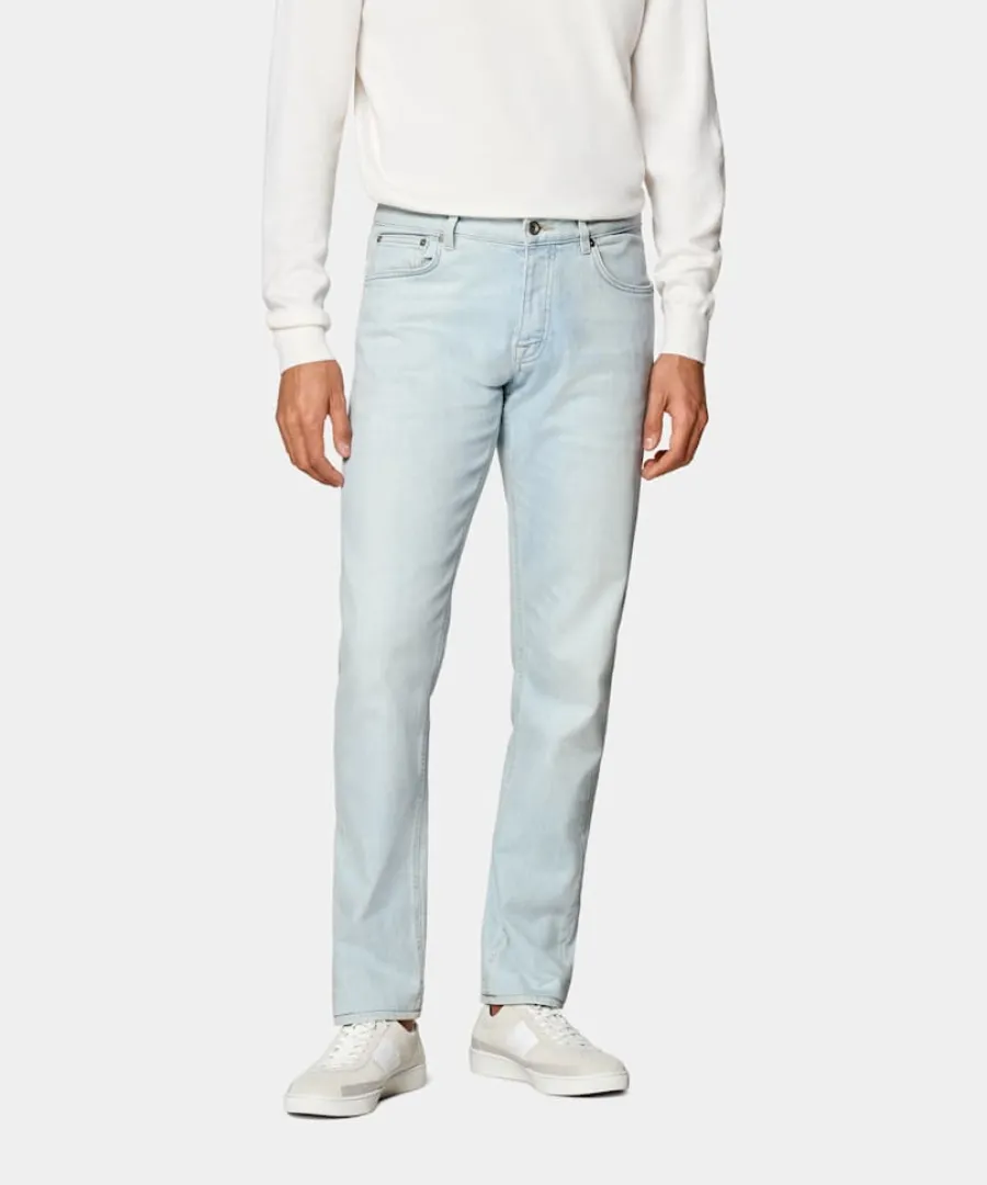 Suitsupply Jean Slim Leg Tapered bleu clair Light Blue Store