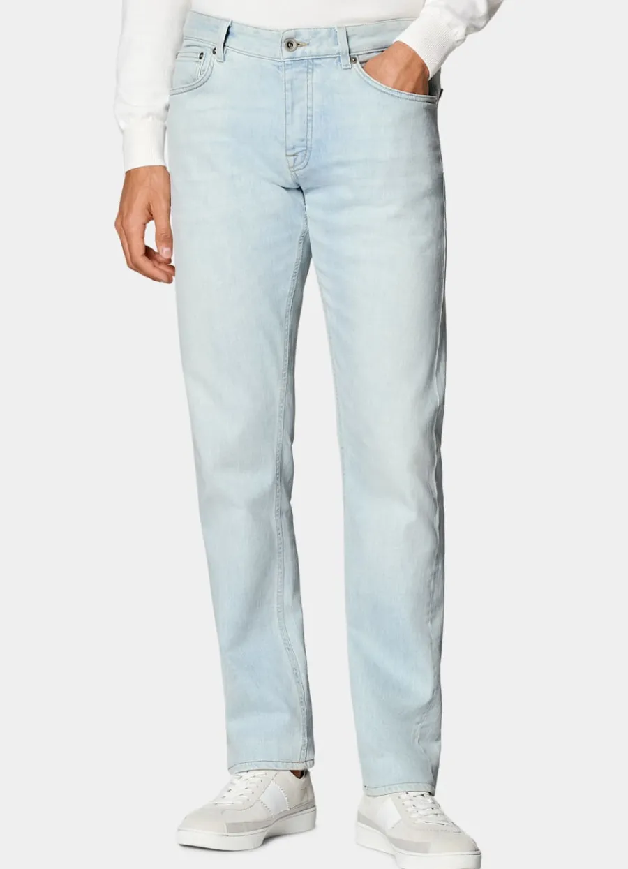 Suitsupply Jean Slim Leg Tapered bleu clair Light Blue Store