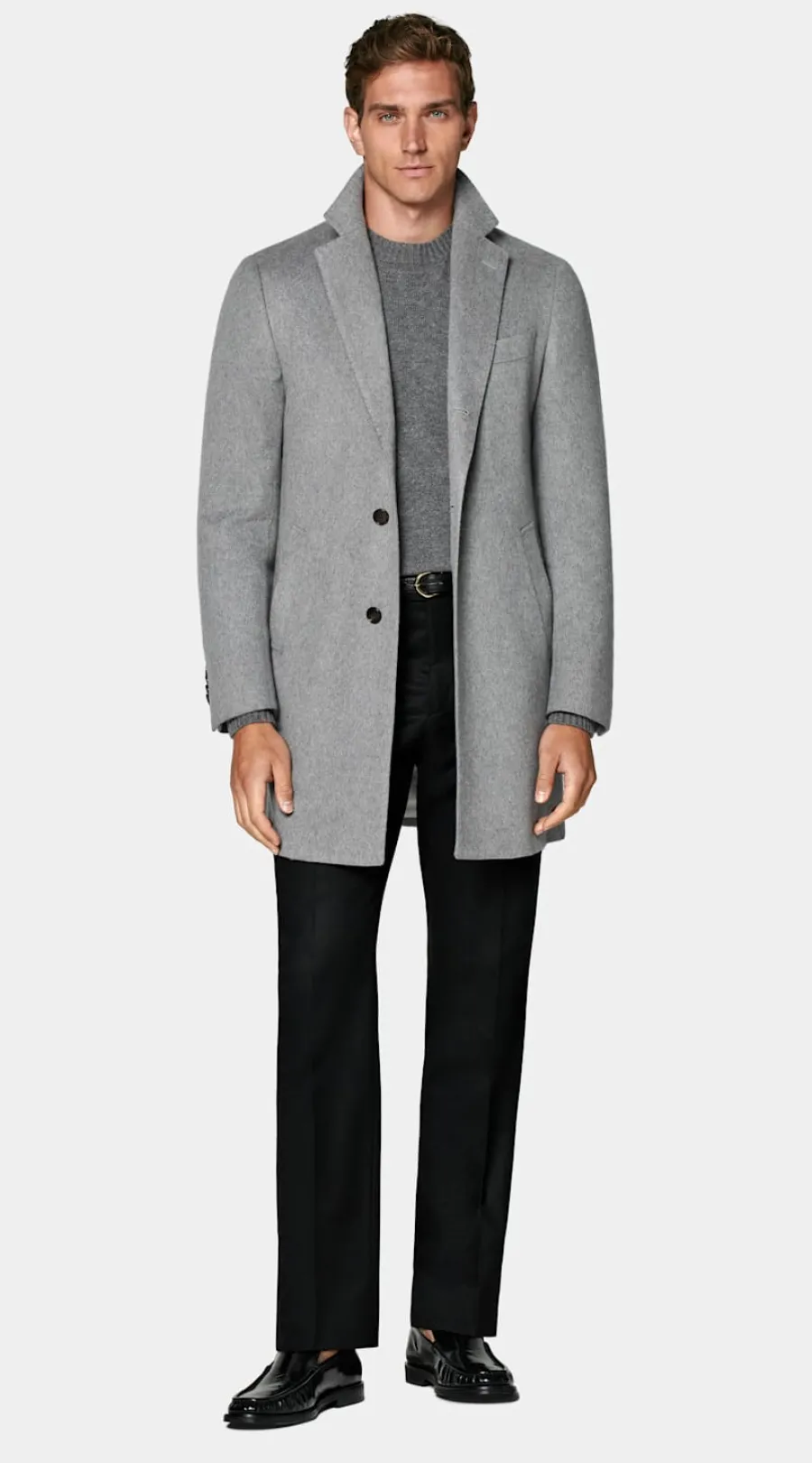 Suitsupply Manteau gris clair Light Grey New