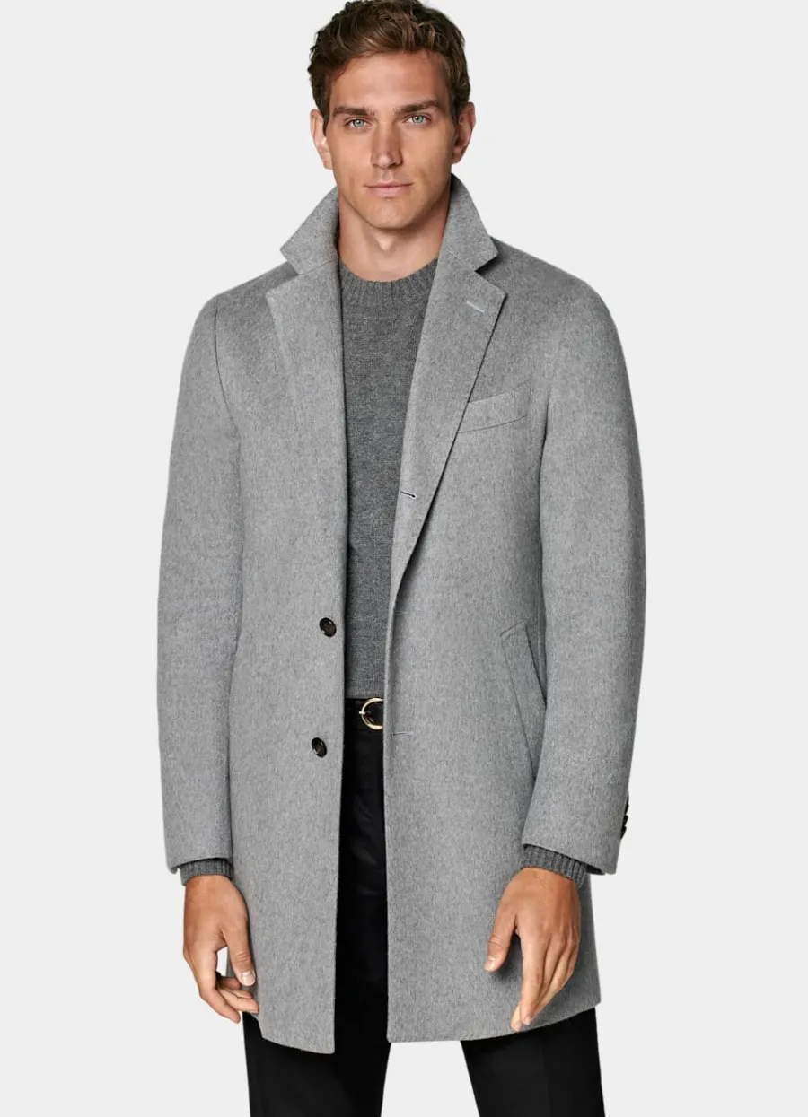 Suitsupply Manteau gris clair Light Grey New