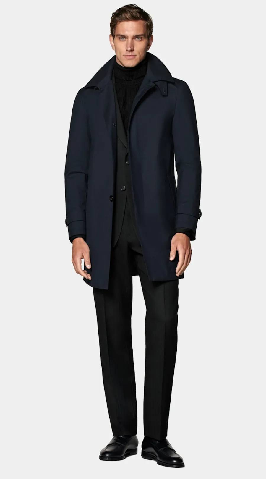 Suitsupply Manteau imperméable bleu marine Navy Fashion