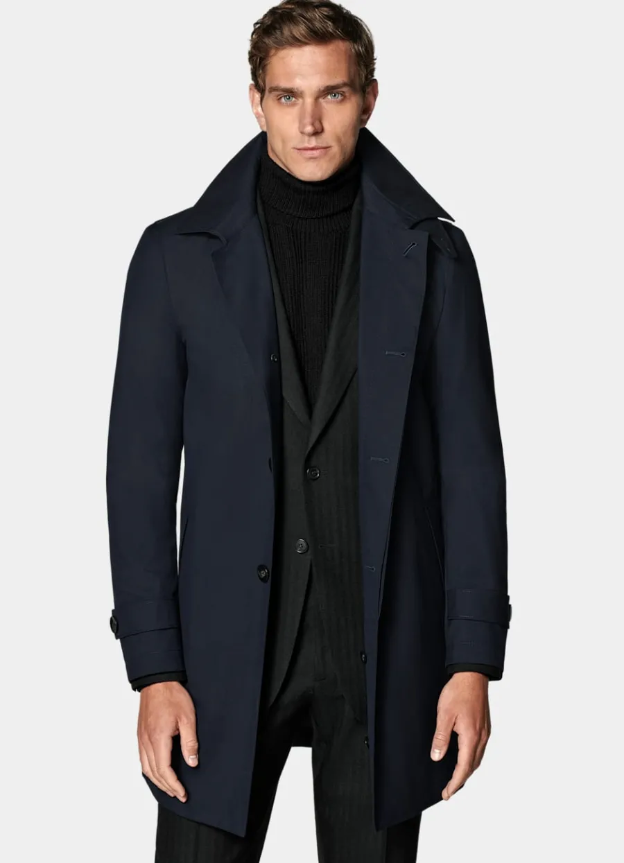 Suitsupply Manteau imperméable bleu marine Navy Fashion