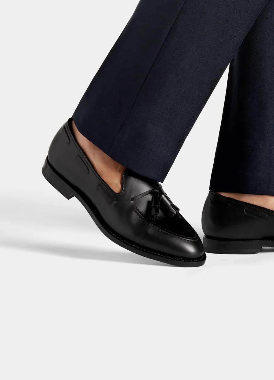 Suitsupply Mocassins à pompons noirs New