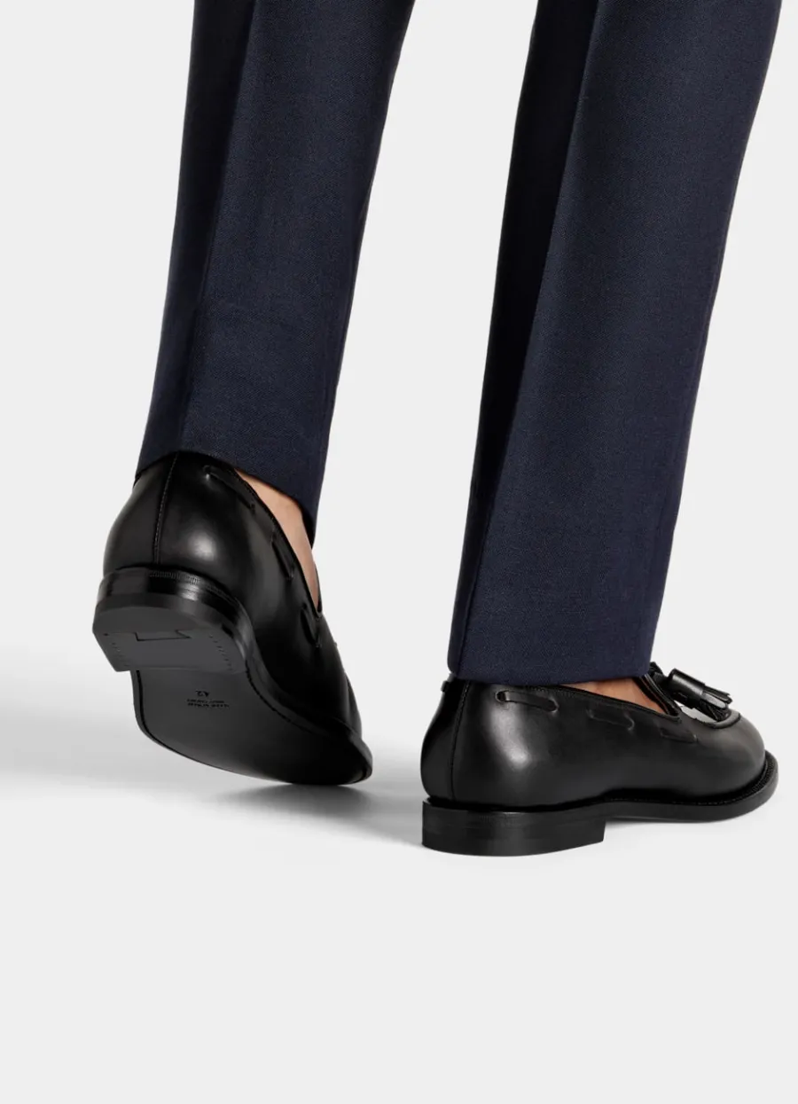 Suitsupply Mocassins à pompons noirs New