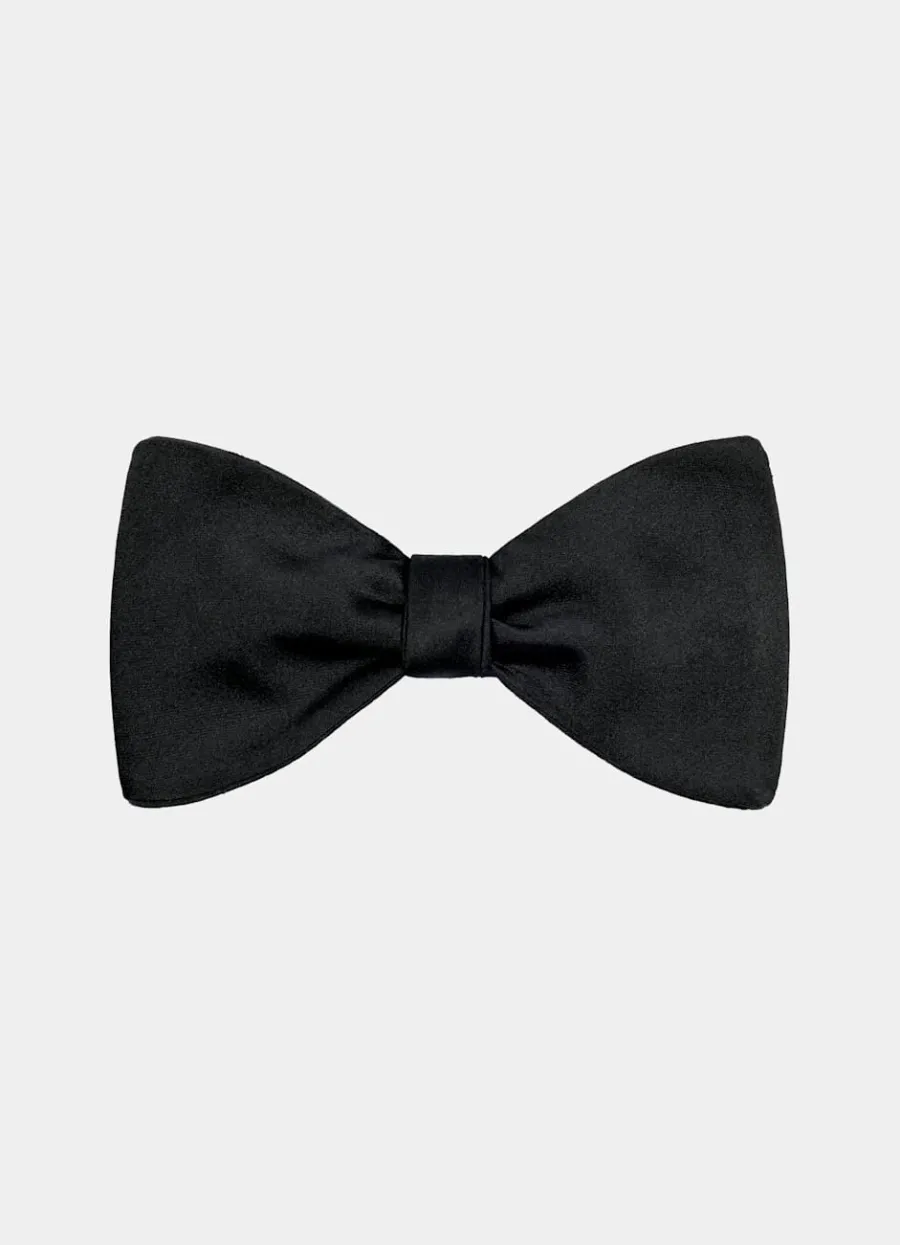 Suitsupply Nœud papillon noir à nouer Black Cheap