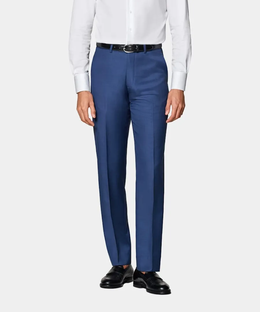 Suitsupply Pantalon de costume Slim Leg Straight bleu moyen Mid Blue Best