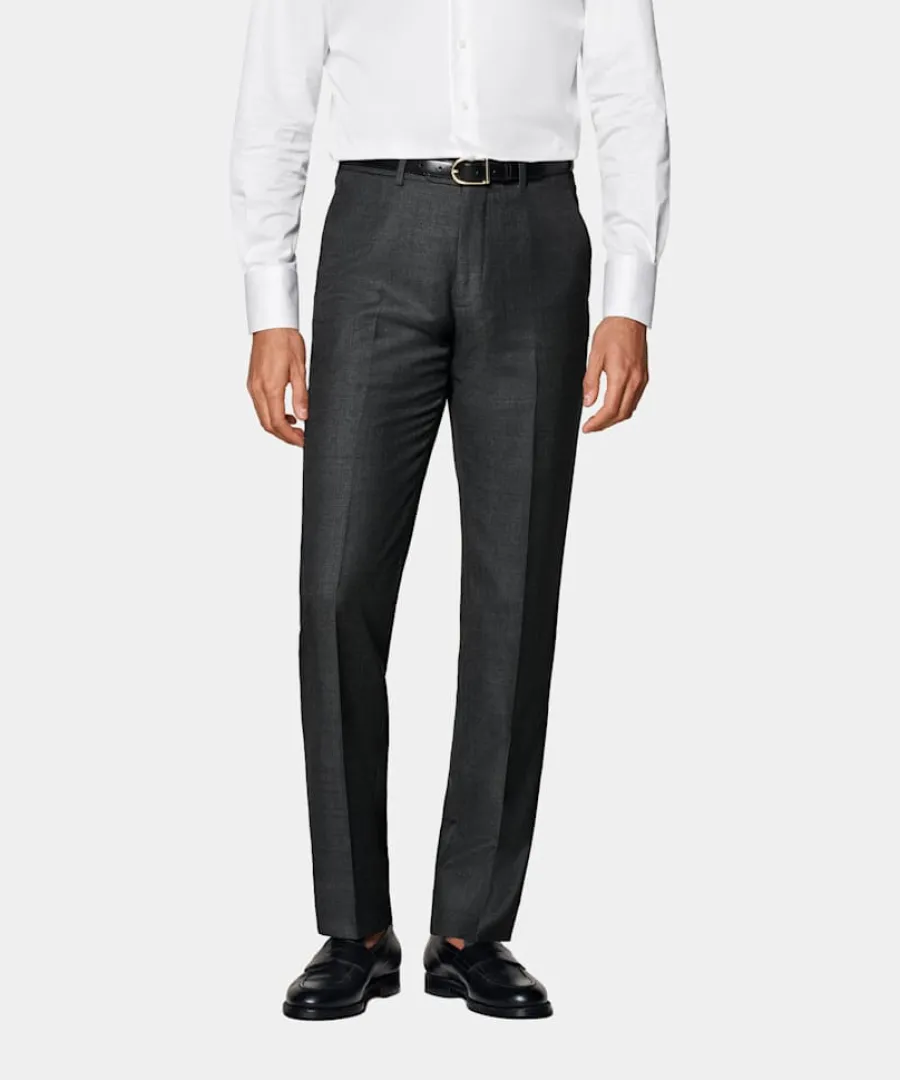 Suitsupply Pantalon de costume Slim Leg Straight gris foncé Dark Grey Outlet