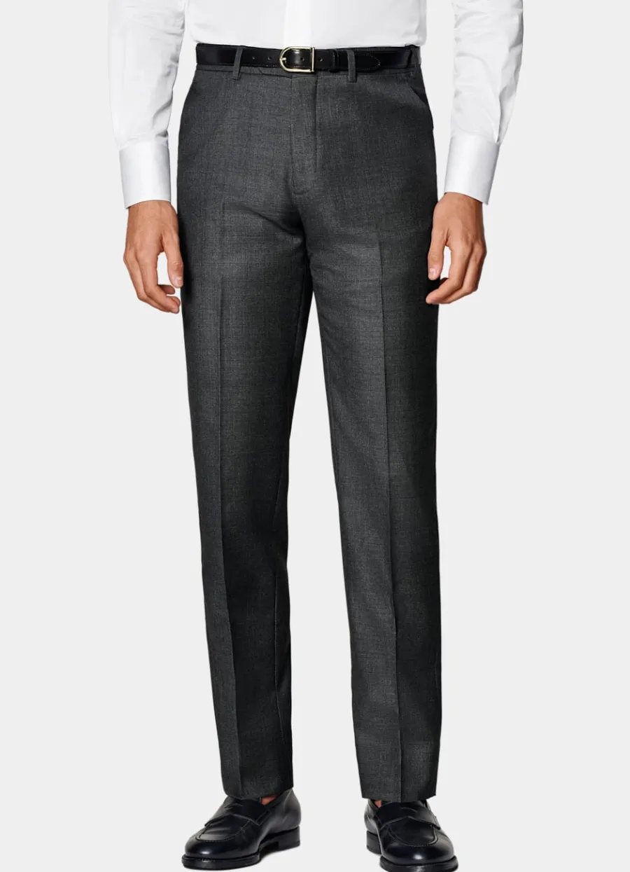 Suitsupply Pantalon de costume Slim Leg Straight gris foncé Dark Grey Outlet