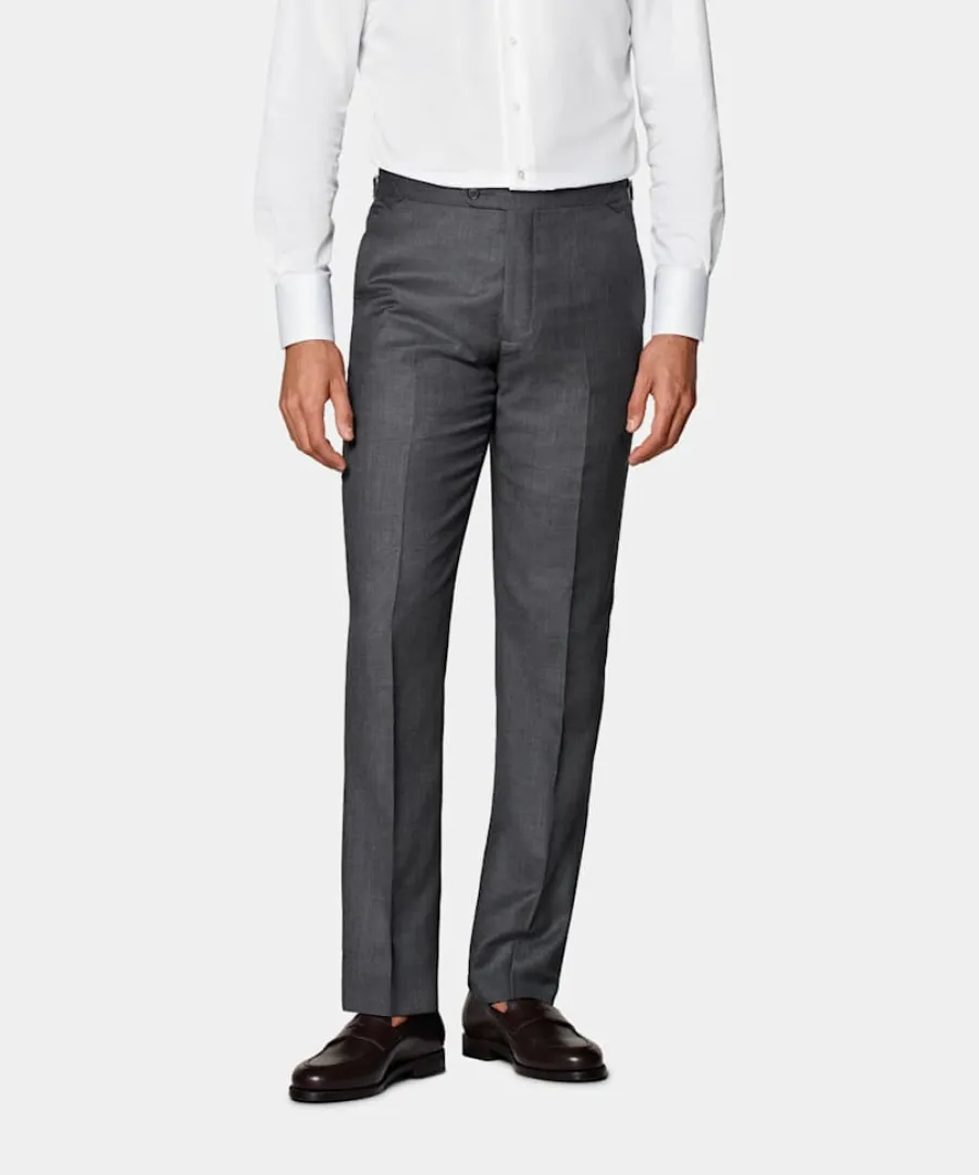 Suitsupply Pantalon de costume Slim Leg Straight gris foncé œil-de-perdrix Dark Grey Sale