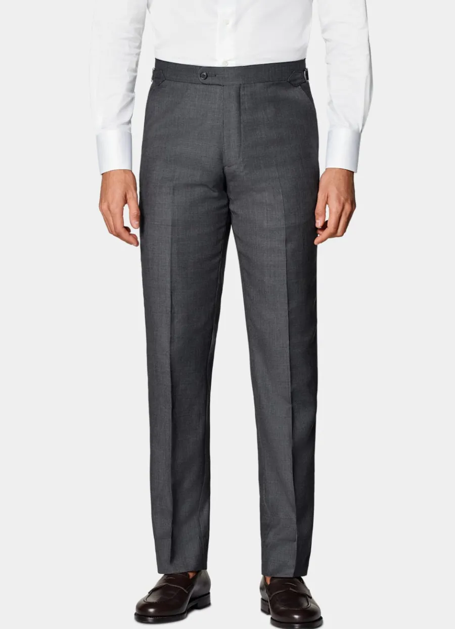 Suitsupply Pantalon de costume Slim Leg Straight gris foncé œil-de-perdrix Dark Grey Sale