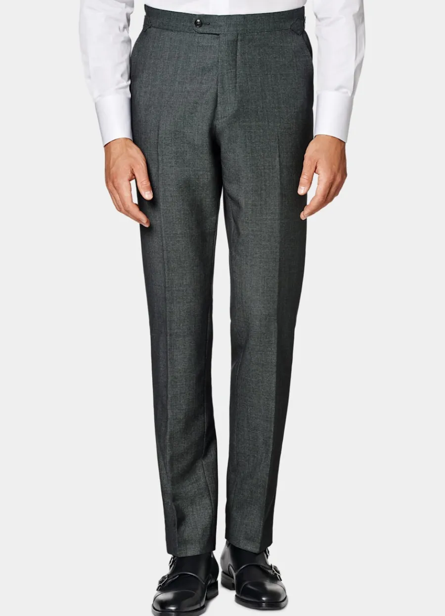 Suitsupply Pantalon de costume Slim Leg Straight gris foncé œil-de-perdrix Flash Sale