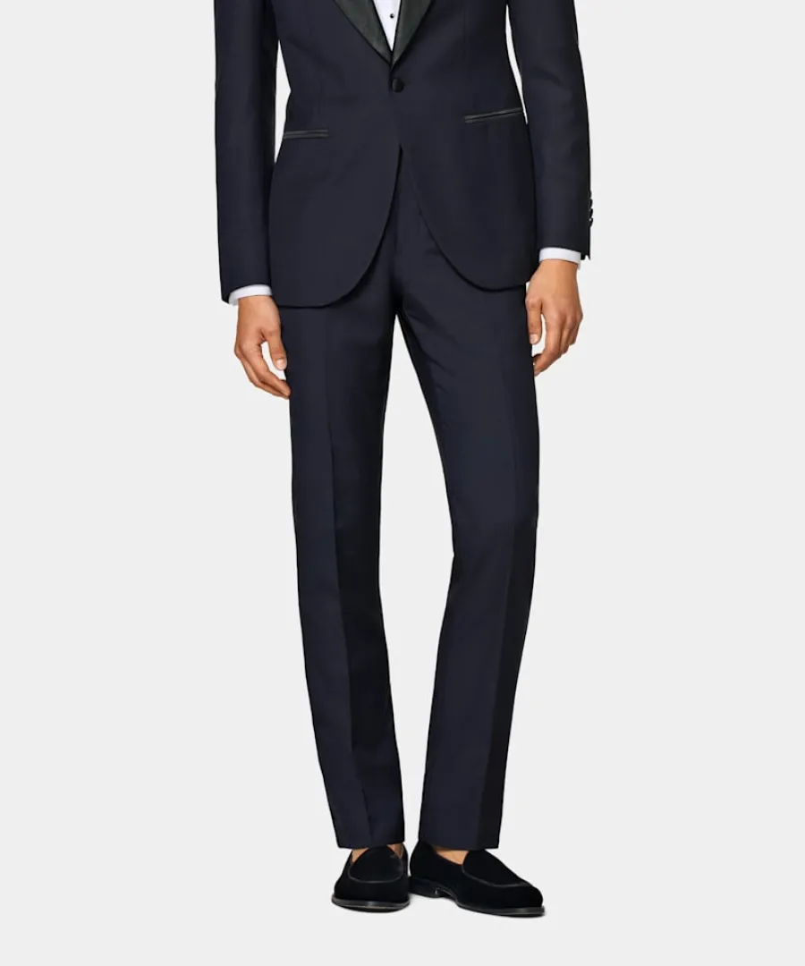 Suitsupply Pantalon de smoking Slim Leg Straight bleu marine Navy Best