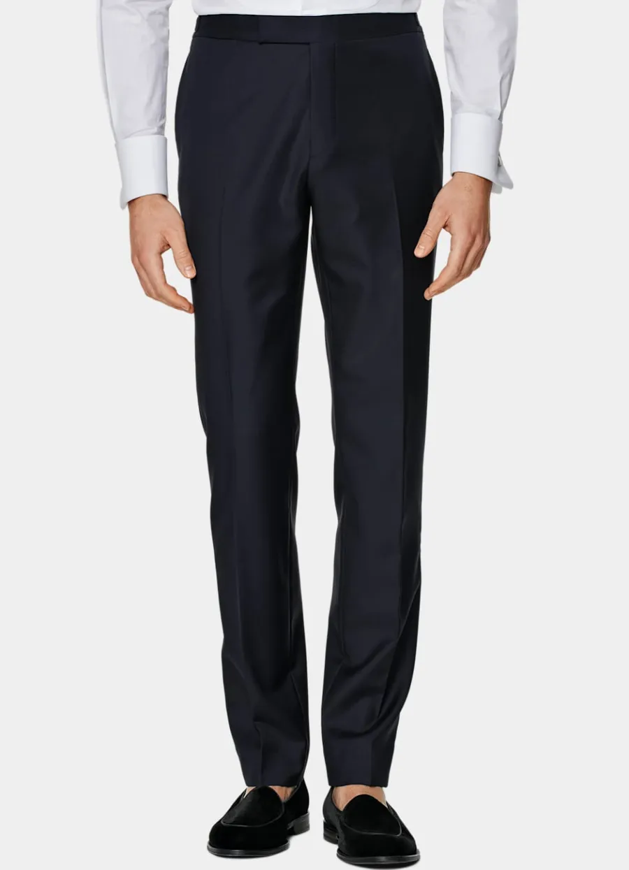 Suitsupply Pantalon de smoking Slim Leg Straight bleu marine Navy Cheap