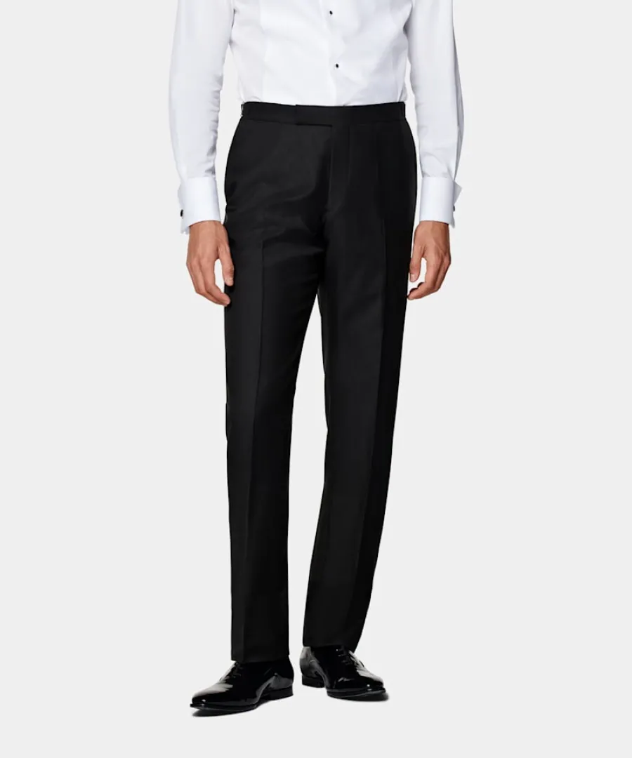 Suitsupply Pantalon de smoking Slim Leg Straight noir Outlet