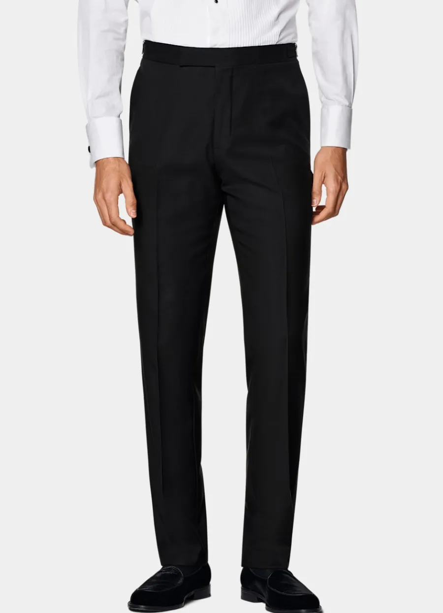 Suitsupply Pantalon de smoking Slim Leg Straight noir Black Flash Sale