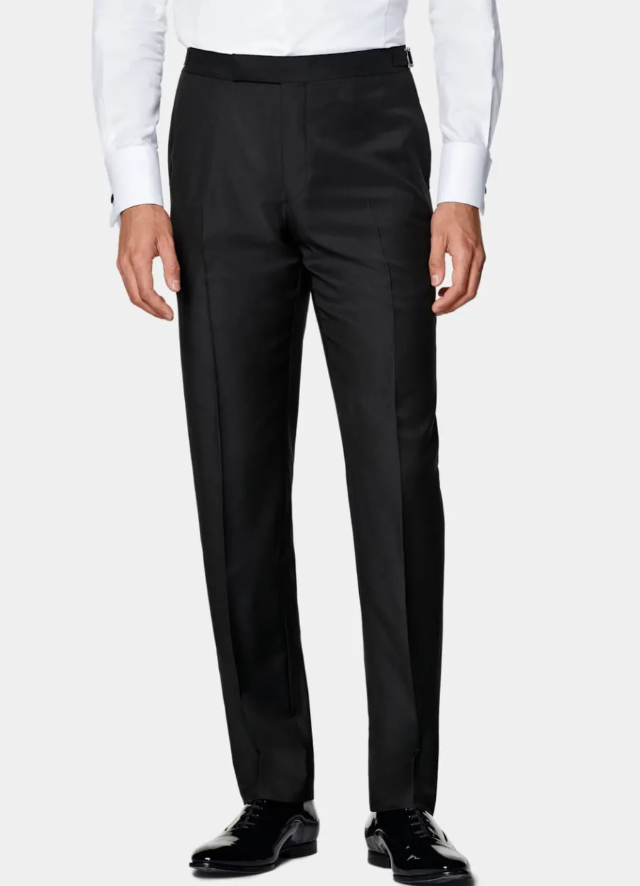 Suitsupply Pantalon de smoking Slim Leg Straight noir Outlet