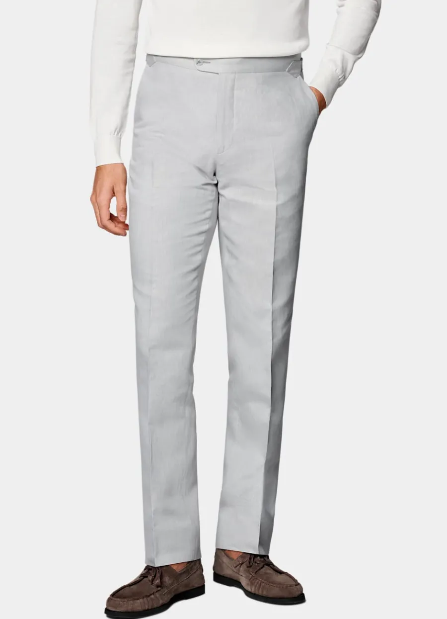 Suitsupply Pantalon Slim Leg Straight gris clair Light Grey Clearance