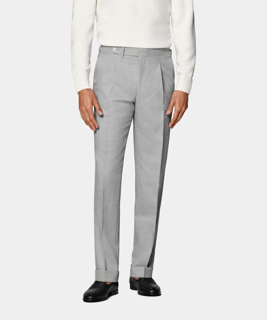 Suitsupply Pantalon Slim Leg Tapered gris clair Light Grey Flash Sale