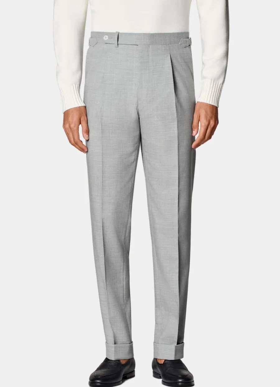 Suitsupply Pantalon Slim Leg Tapered gris clair Light Grey Flash Sale