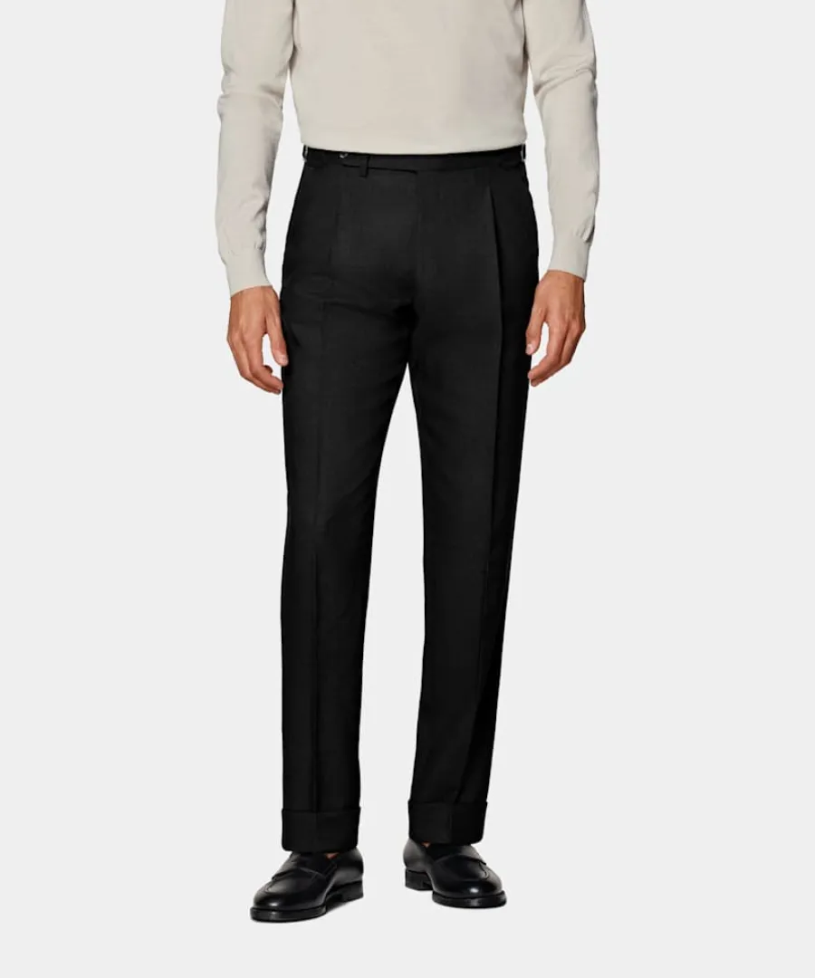 Suitsupply Pantalon Slim Leg Tapered noir Black Discount