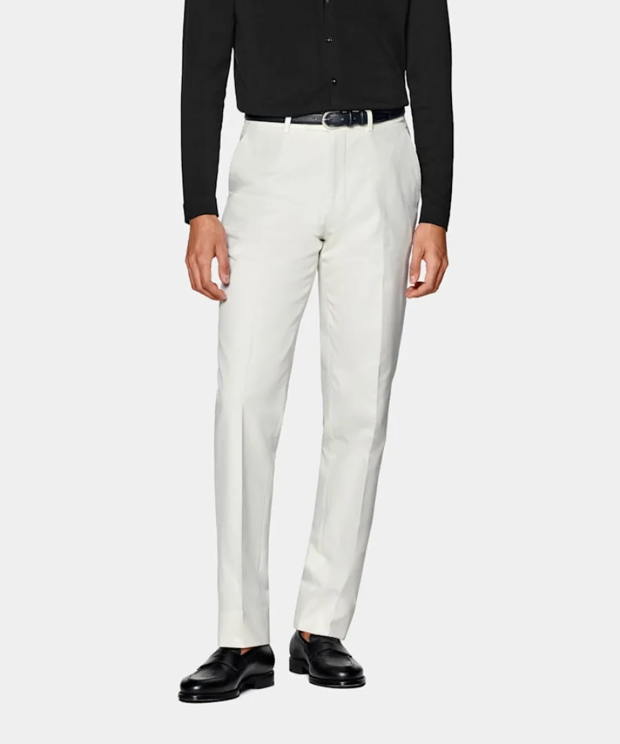 Suitsupply Pantalon Straight Leg blanc cassé Off-White Store