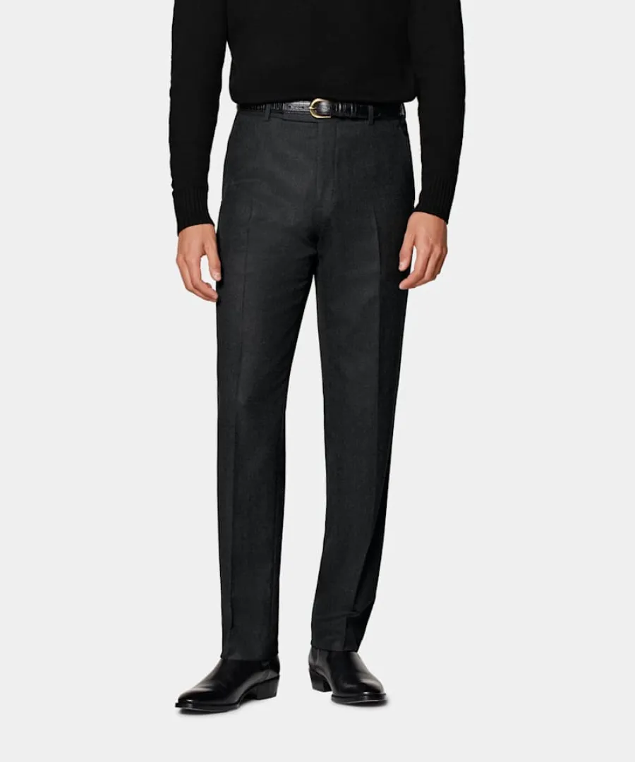 Suitsupply Pantalon Straight Leg gris foncé Dark Grey Flash Sale