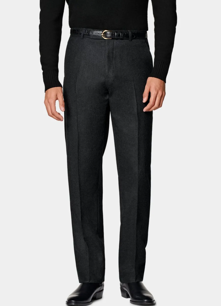 Suitsupply Pantalon Straight Leg gris foncé Dark Grey Flash Sale