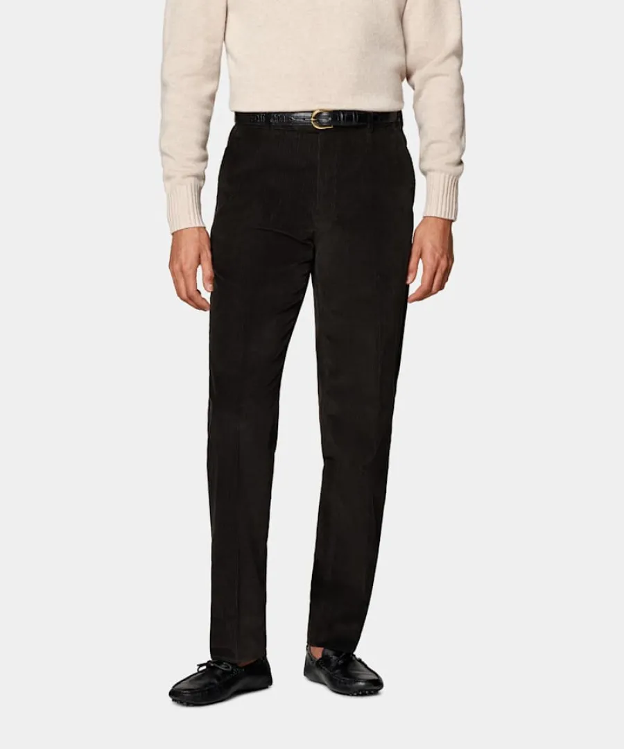 Suitsupply Pantalon Straight Leg marron foncé Dark Brown Outlet