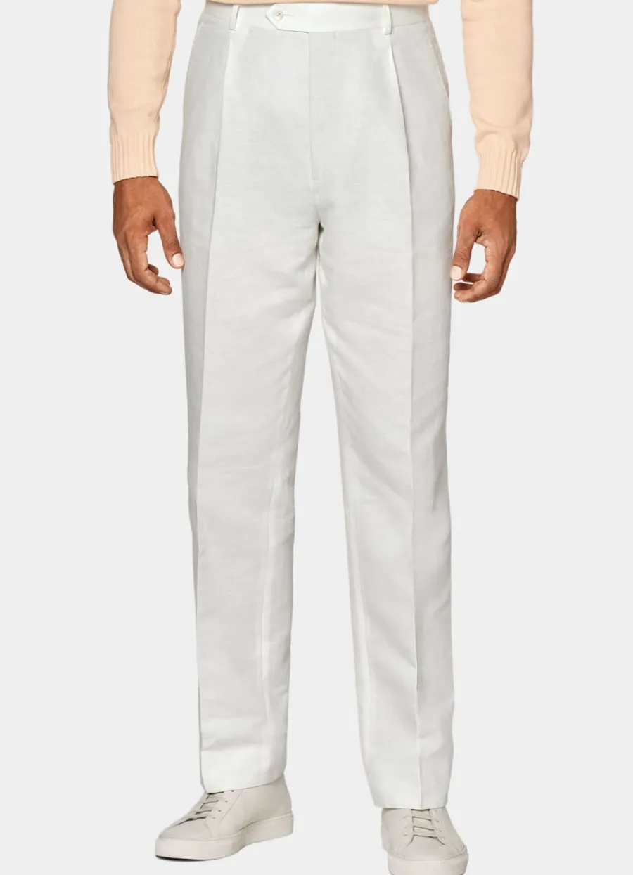 Suitsupply Pantalon Wide Leg Straight blanc Store