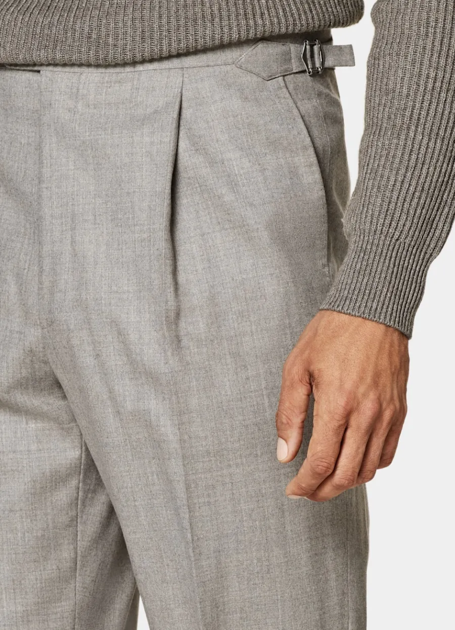 Suitsupply Pantalon Wide Leg Straight taupe Fashion