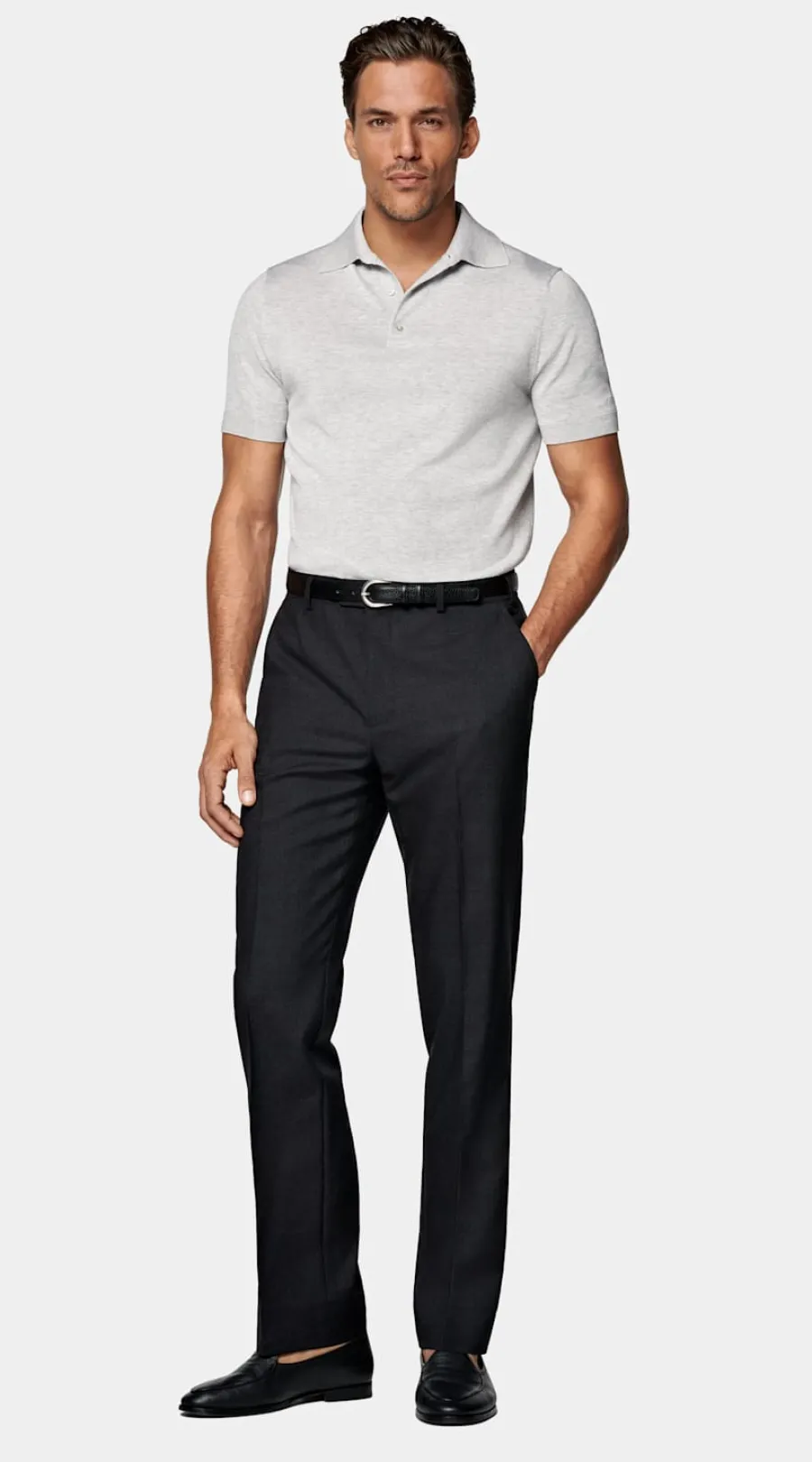 Suitsupply Polo gris clair Light Grey Hot